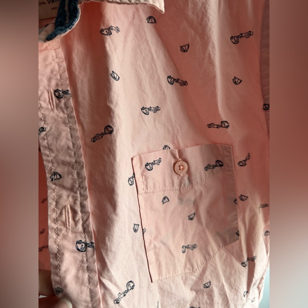 Men's Pink Short Sleeve Shirt - Picture 2 of 5